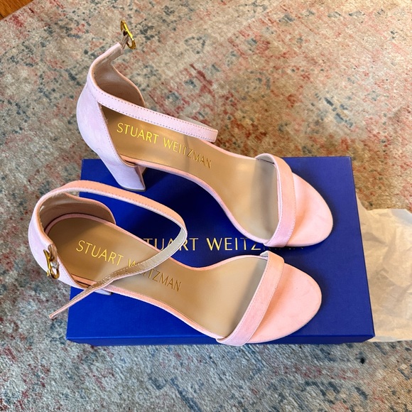 NIB Stuart Weitzman Nearly Nude Block Heel Sandals - Picture 4 of 6